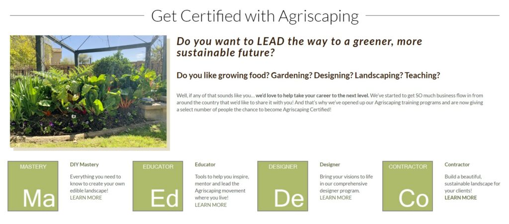 Get Professionally Certified with Agriscaping Certified Program