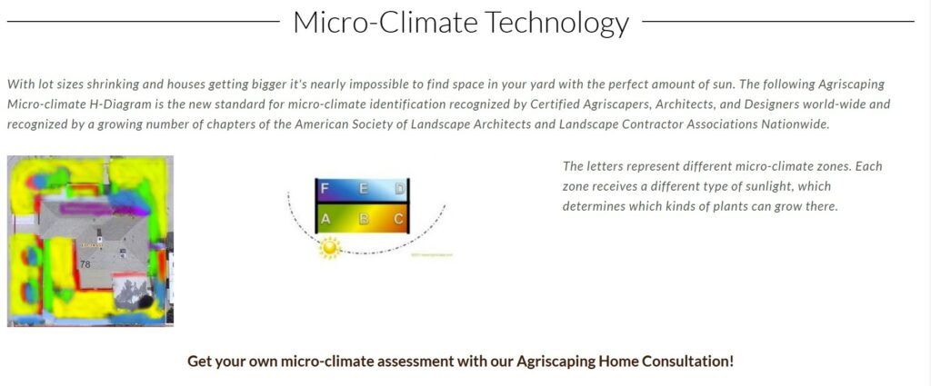 Agriscaping micro climate technology