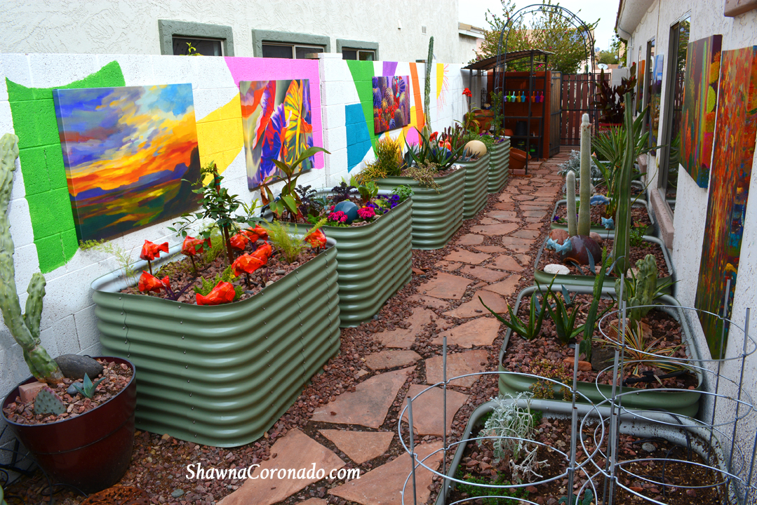 designing a raised bed garden Shawna Coronado Art Gallery Side Yard photo