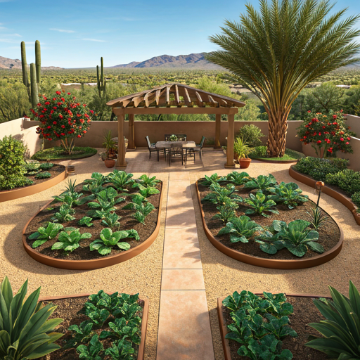 backyard vegetable garden desert southwest