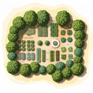 designing a raised bed garden on property