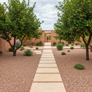 minimalist gardening with fruit trees