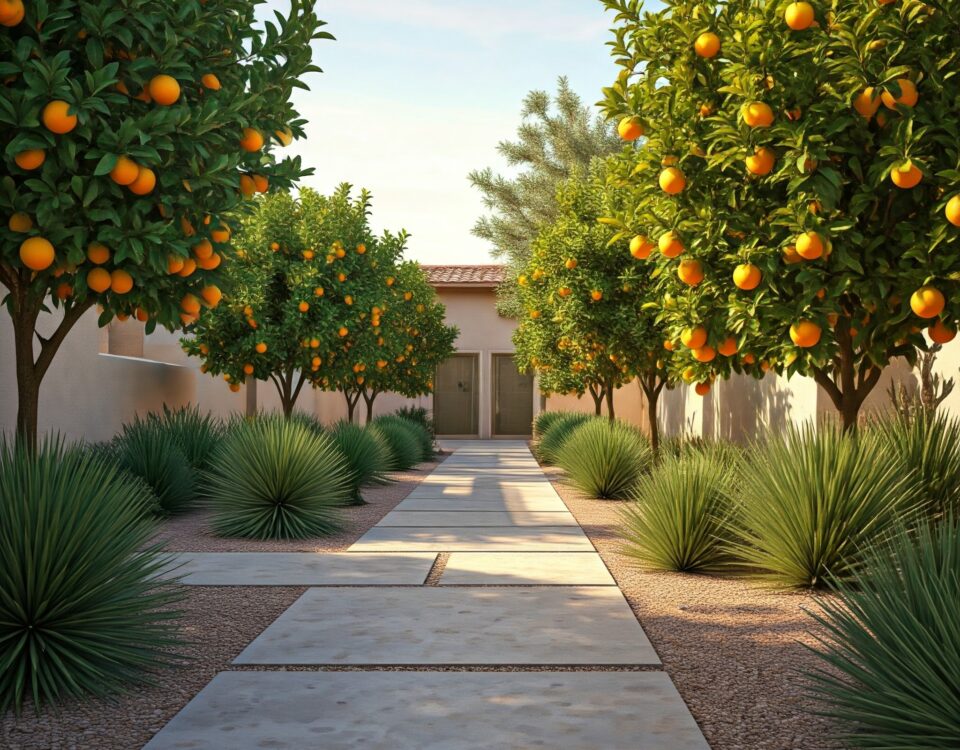 minimalist gardening fruit trees